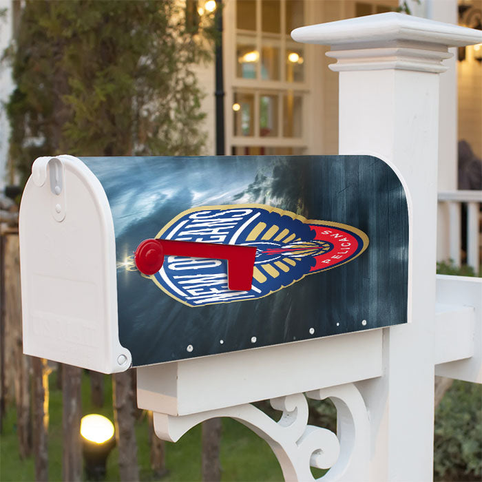 New Orleans Pelicans Basketball Team Wallpaper Magnetic Mailbox Cover 18" X 21" Outdoor Decor