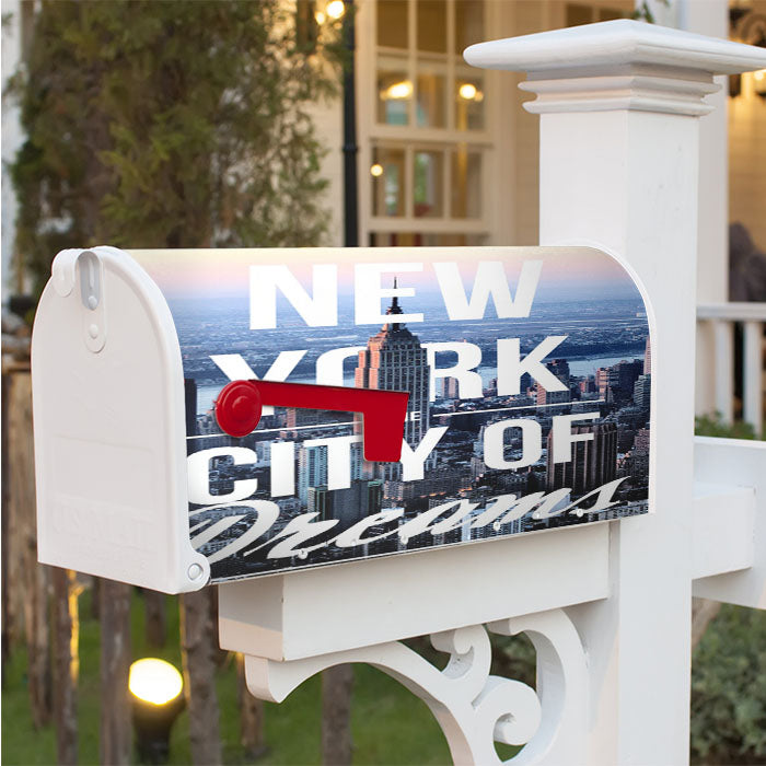 New York City Of Dreams Magnetic Mailbox Cover 18" X 21" Outdoor Decor