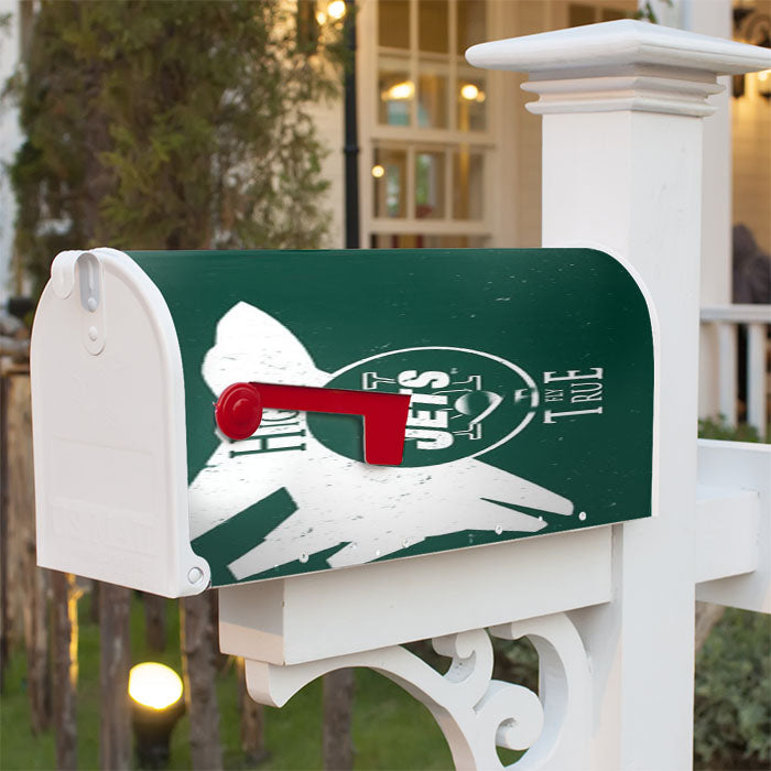 New York Jets Football Magnetic Mailbox Cover 18" X 21" Outdoor Decor