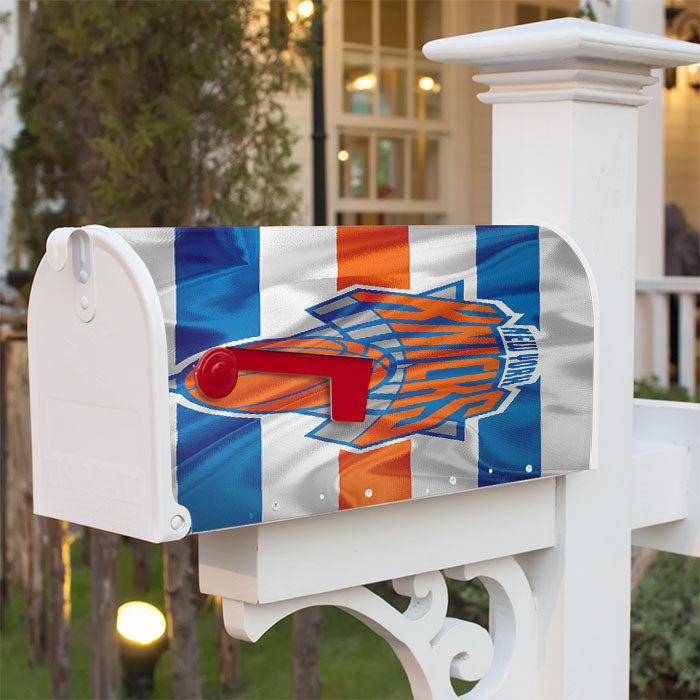 New York Knicks Logo Nba Magnetic Mailbox Cover 18" X 21" Outdoor Decor