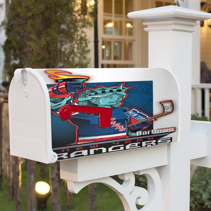 New York Rangers Magnetic Mailbox Cover 18" X 21" Outdoor Decor