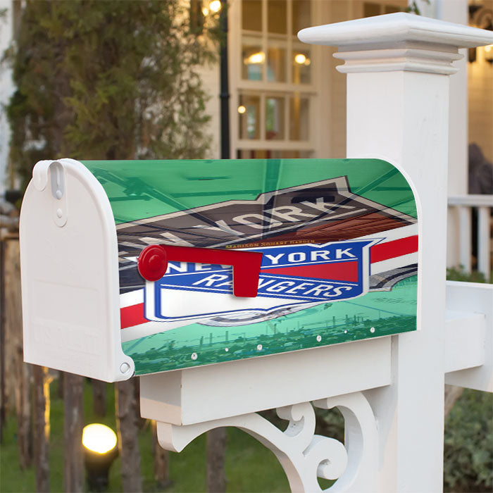 New York Rangers Std Magnetic Mailbox Cover 18" X 21" Outdoor Decor