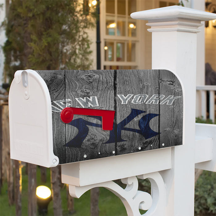 New York Yankees Baseball Wood Magnetic Mailbox Cover 18" X 21" Outdoor Decor
