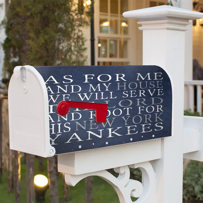 New York Yankees Quotes Magnetic Mailbox Cover 18" X 21" Outdoor Decor