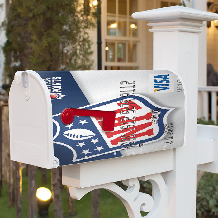 Nfl Extra Point Credit Card Magnetic Mailbox Cover 18" X 21" Outdoor Decor