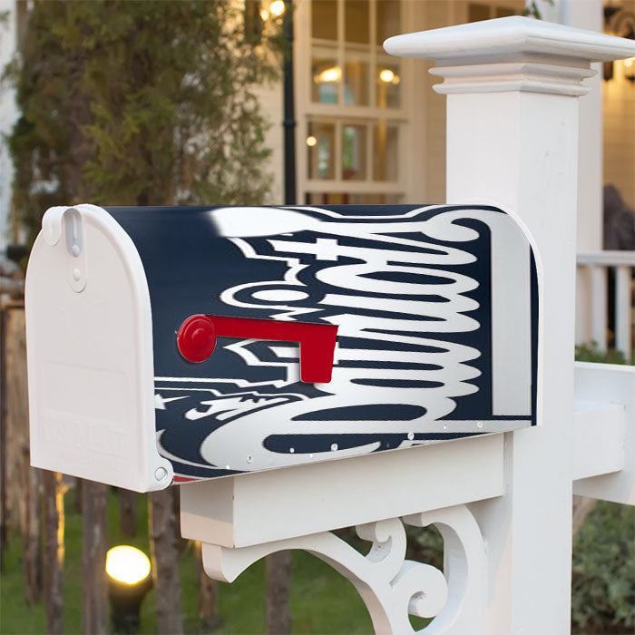 Nfl Patriots Logo Magnetic Mailbox Cover 18" X 21" Outdoor Decor