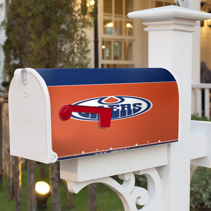 Nhl Edmonton Oilers Est 1972 Magnetic Mailbox Cover 18" X 21" Outdoor Decor