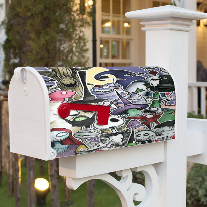 Nightmare Before Christmas Tim Burton All Characters Magnetic Mailbox Cover 18" X 21" Outdoor Decor