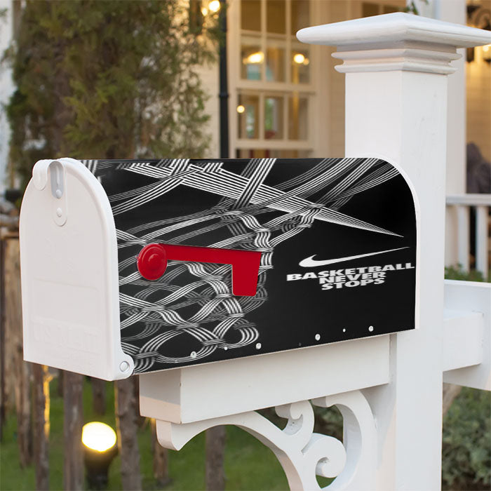 Nike Basketball Never Stops Art Magnetic Mailbox Cover 18" X 21" Outdoor Decor