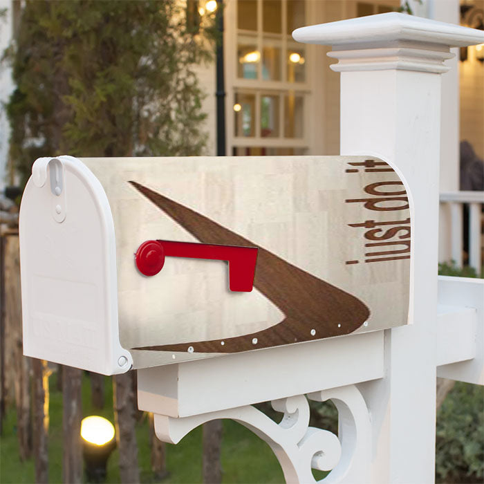 Nike Logo Wooden Magnetic Mailbox Cover 18" X 21" Outdoor Decor
