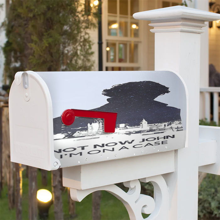 Now Now John, I'M On A Case Magnetic Mailbox Cover 18" X 21" Outdoor Decor