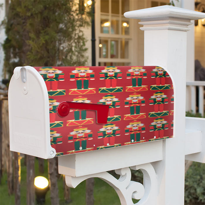 Nutcracker - Christmas Patterns Magnetic Mailbox Cover 18" X 21" Outdoor Decor