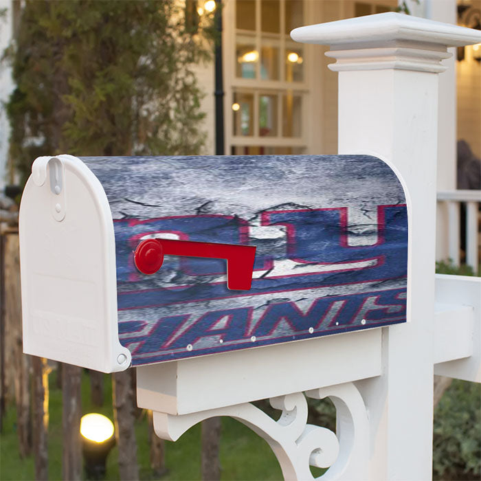 Ny Giants Peeling Magnetic Mailbox Cover 18" X 21" Outdoor Decor