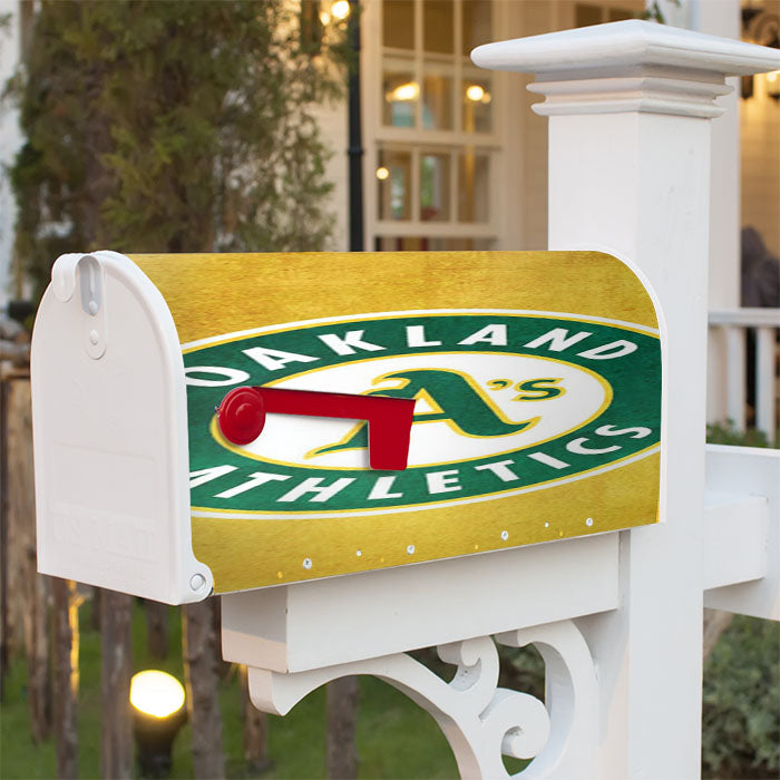 Oakland Athletics Logo Magnetic Mailbox Cover 18" X 21" Outdoor Decor