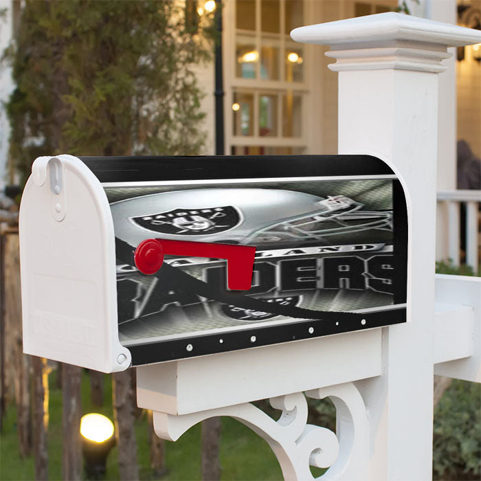 Oakland Raiders Banner Magnetic Mailbox Cover 18" X 21" Outdoor Decor