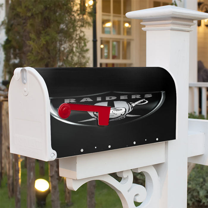 Oakland Raiders Logo Wallpapers Magnetic Mailbox Cover 18" X 21" Outdoor Decor