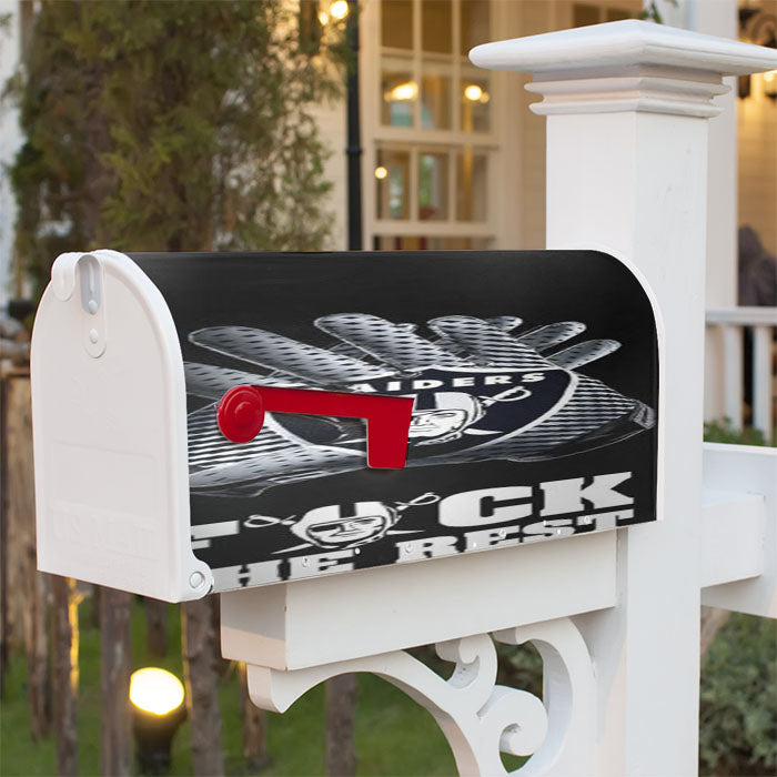 Oakland Raiders The Rest Magnetic Mailbox Cover 18" X 21" Outdoor Decor