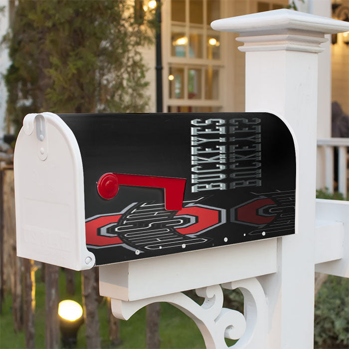 Ohio State Buckeyes Black Magnetic Mailbox Cover 18" X 21" Outdoor Decor