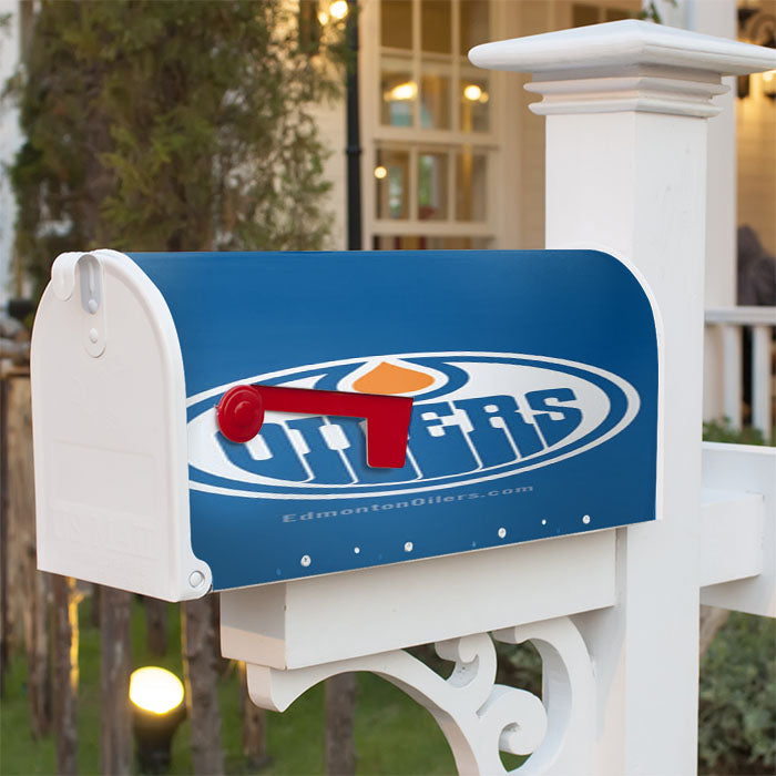 Oilers Logo Magnetic Mailbox Cover 18" X 21" Outdoor Decor