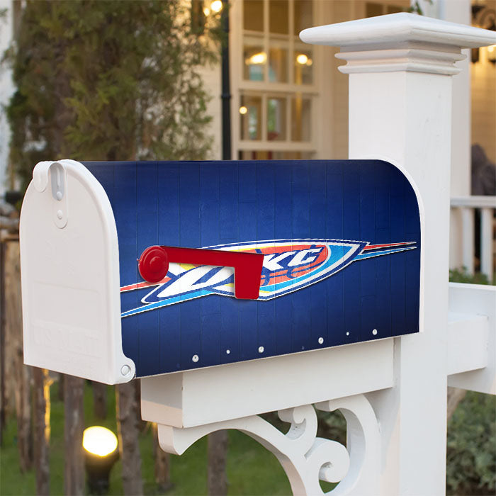 Oklahoma City Thunder Hardwood Magnetic Mailbox Cover 18" X 21" Outdoor Decor