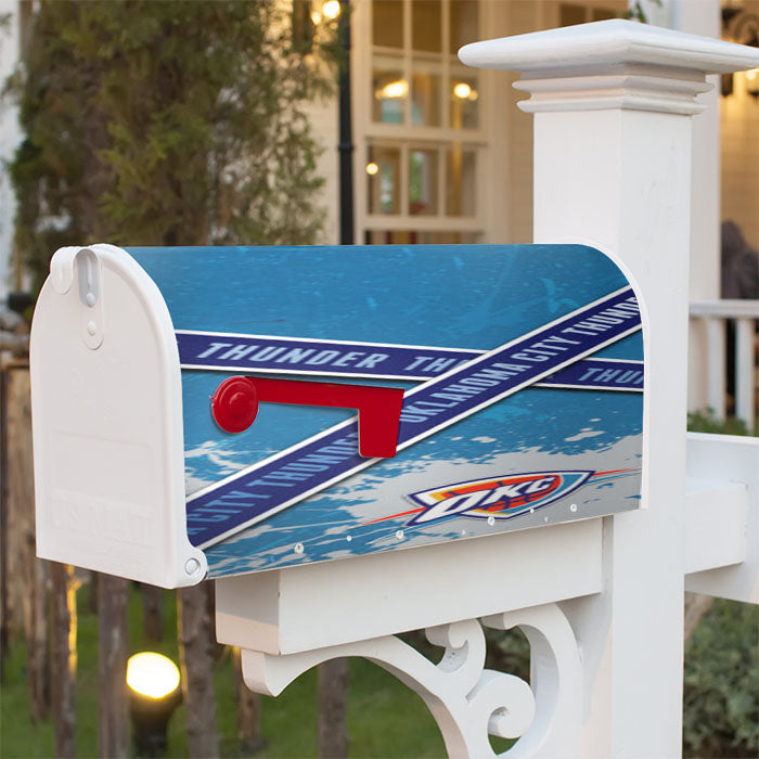 Oklahoma City Thunder Logo Magnetic Mailbox Cover 18" X 21" Outdoor Decor