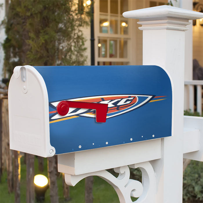 Oklahoma City Thunder Logo Nba Magnetic Mailbox Cover 18" X 21" Outdoor Decor