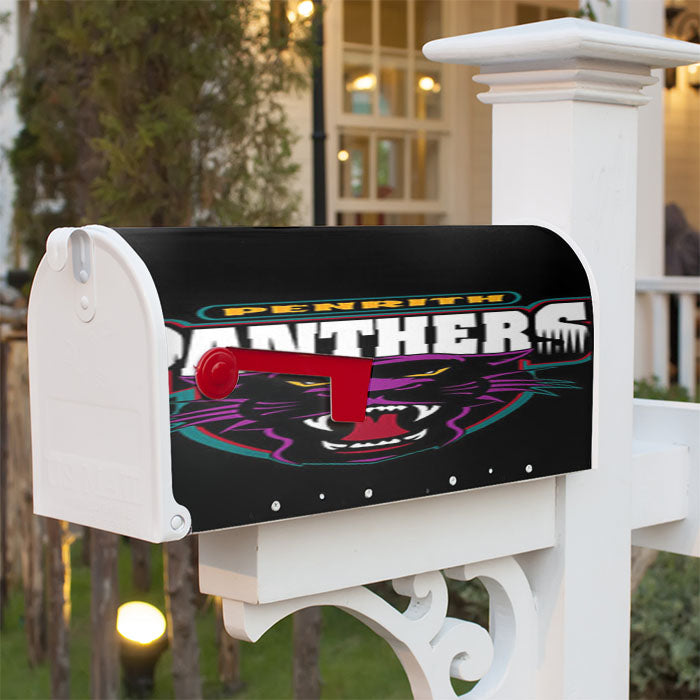 Penrith Panthers Black Magnetic Mailbox Cover 18" X 21" Outdoor Decor