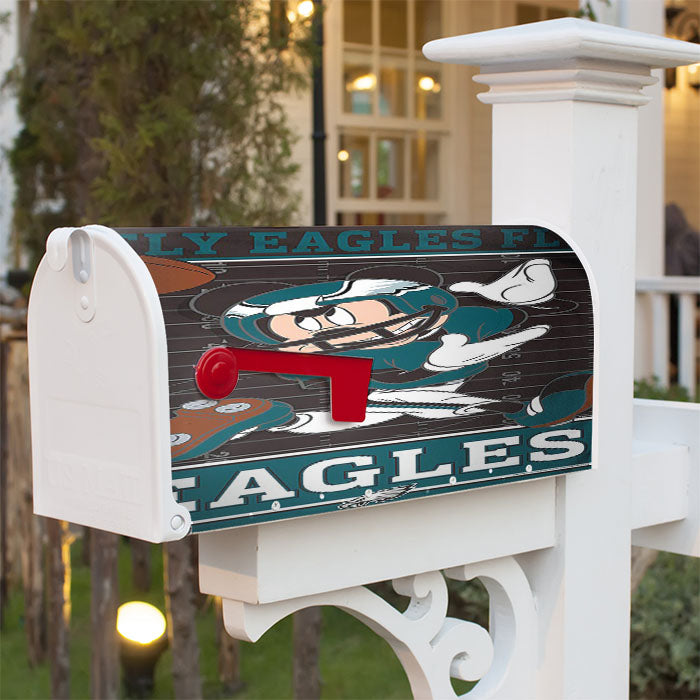 Philadelphia Eagles Disney Mickey Mouse Magnetic Mailbox Cover 18" X 21" Outdoor Decor