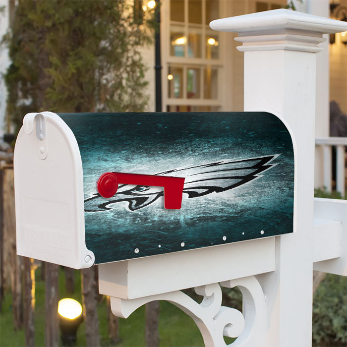 Philadelphia Eagles Grunge Texture Wallpaper Magnetic Mailbox Cover 18" X 21" Outdoor Decor