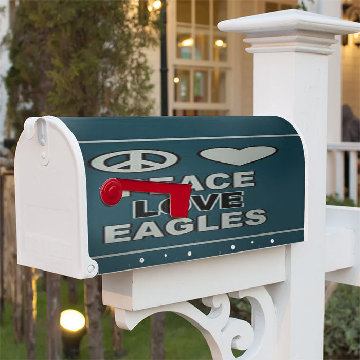 Philly Eagles Peace Love Magnetic Mailbox Cover 18" X 21" Outdoor Decor