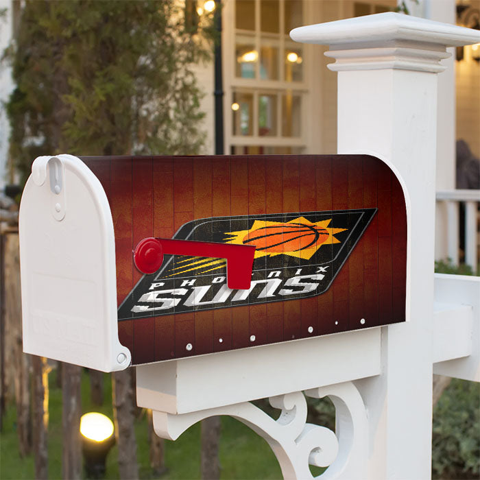 Phoenix Suns Hardwood 2 Magnetic Mailbox Cover 18" X 21" Outdoor Decor
