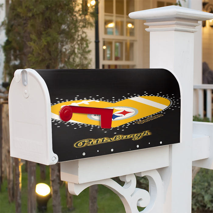 Pittsburgh Steelers Hearth Magnetic Mailbox Cover 18" X 21" Outdoor Decor