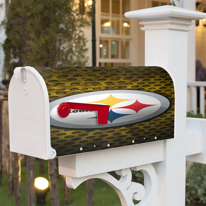 Pittsburgh Steelers Nfl Logo Magnetic Mailbox Cover 18" X 21" Outdoor Decor
