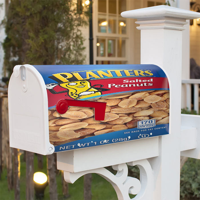 Planters Salted Mr Peanuts Magnetic Mailbox Cover 18" X 21" Outdoor Decor