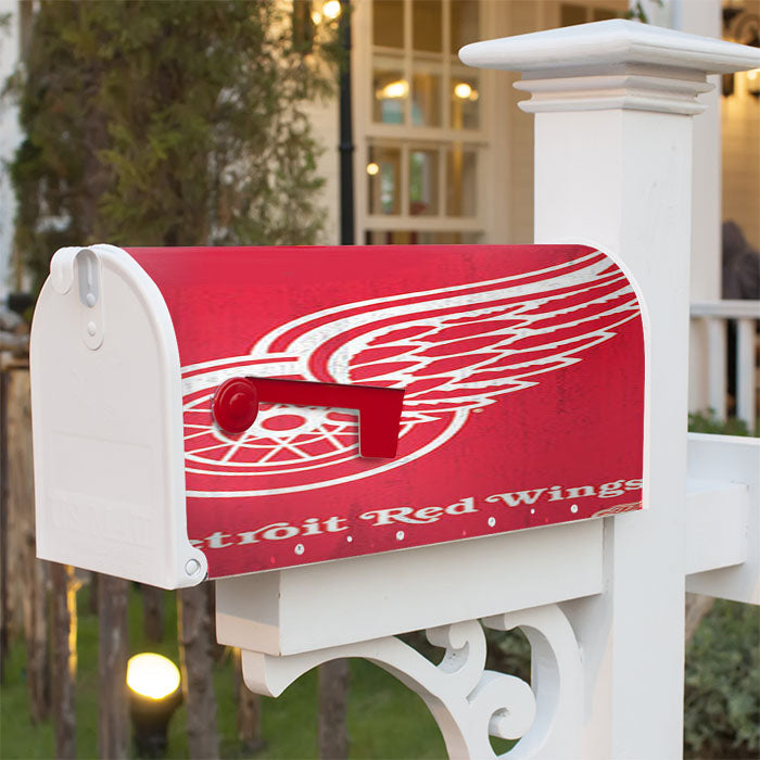Red Wings Logo Magnetic Mailbox Cover 18" X 21" Outdoor Decor