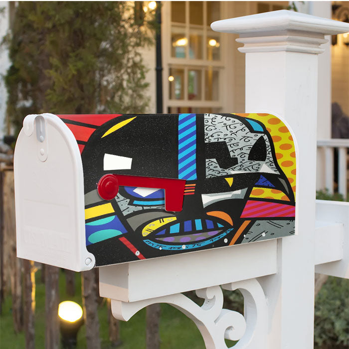 Romero Britto Darth Vader Star Wars Wallpaper Magnetic Mailbox Cover 18" X 21" Outdoor Decor