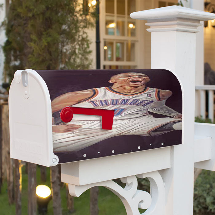 Russell Westbrook Scream Magnetic Mailbox Cover 18" X 21" Outdoor Decor