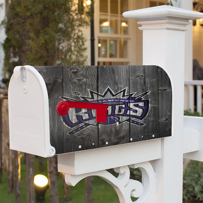 Sacramento Kings Nba Wood Wallpaper Magnetic Mailbox Cover 18" X 21" Outdoor Decor
