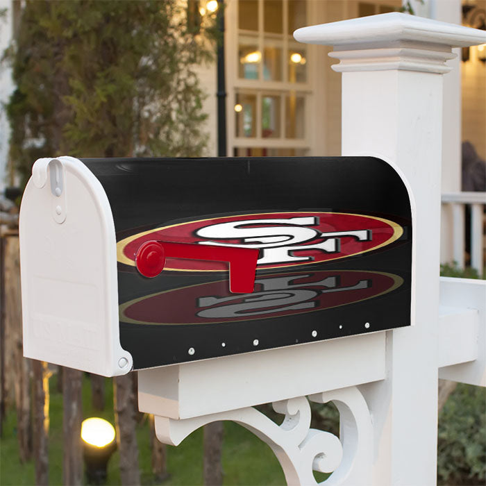 San Francisco 49Ers Black Magnetic Mailbox Cover 18" X 21" Outdoor Decor