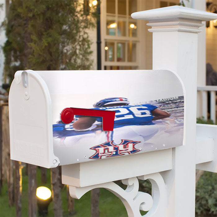 Saquon Barkley Giants Magnetic Mailbox Cover 18" X 21" Outdoor Decor