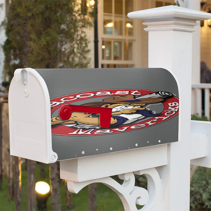 Seacoast Mavericks Baseball Logo Gray Magnetic Mailbox Cover 18" X 21" Outdoor Decor