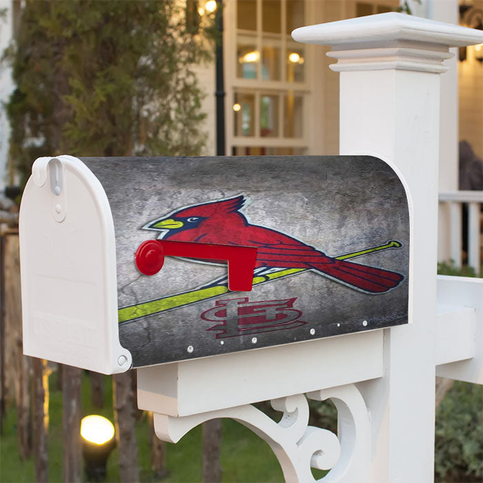 St Louis Cardinals Stone Logo Nfl Magnetic Mailbox Cover 18" X 21" Outdoor Decor