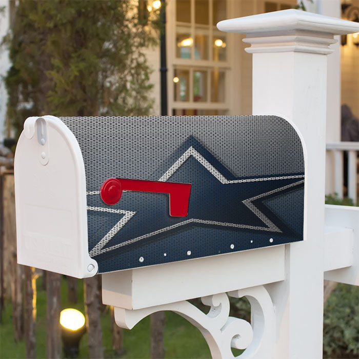 Star Dallas Cowboy Carbon Fiber Logo Magnetic Mailbox Cover 18" X 21" Outdoor Decor