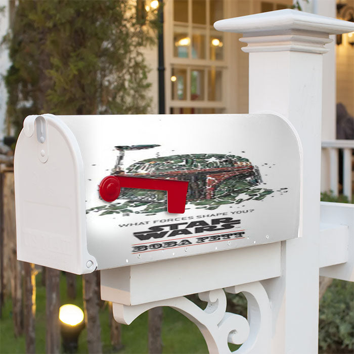 Star Wars Boba Fett Forces Shape Magnetic Mailbox Cover 18" X 21" Outdoor Decor