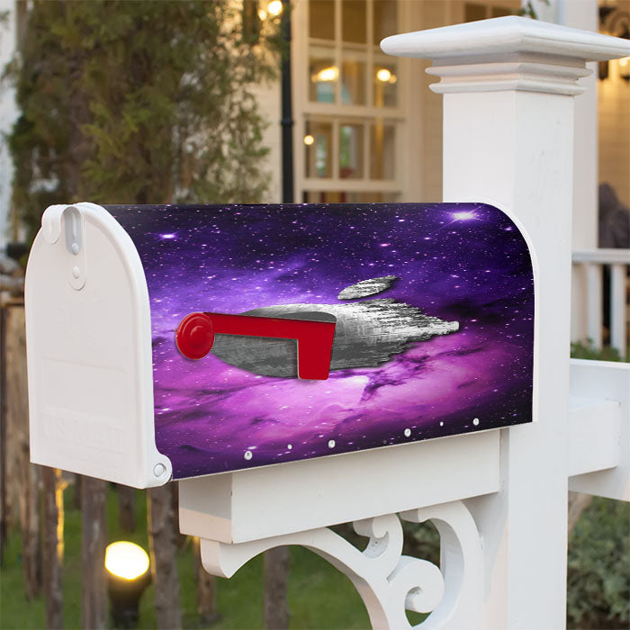 Star Wars Inspired Death Star Apple In Galaxy Magnetic Mailbox Cover 18" X 21" Outdoor Decor