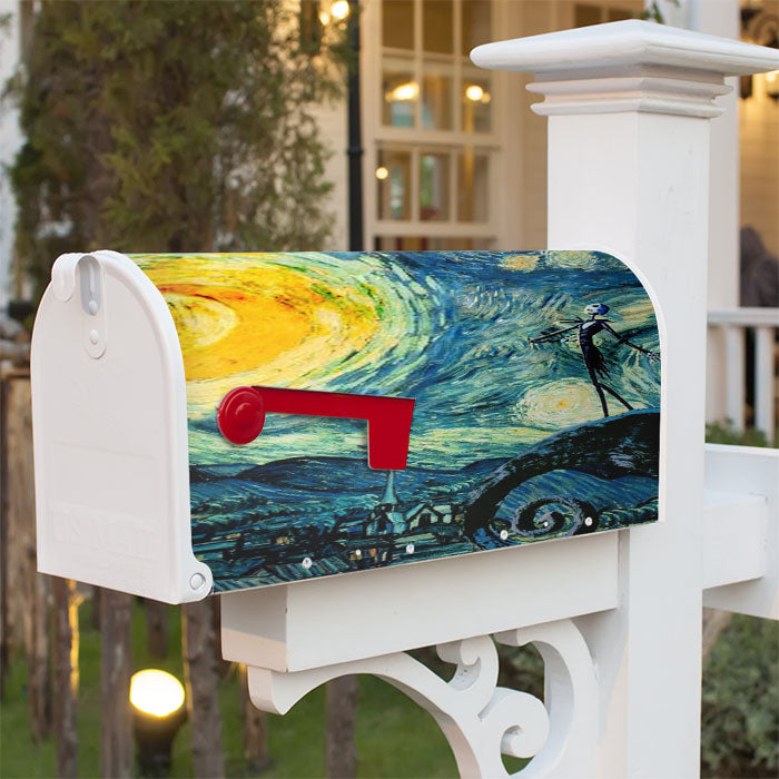 Starry Nightmare Before Christmas Magnetic Mailbox Cover 18" X 21" Outdoor Decor