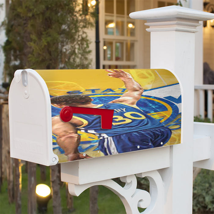 Stephen Curry Orange Magnetic Mailbox Cover 18" X 21" Outdoor Decor