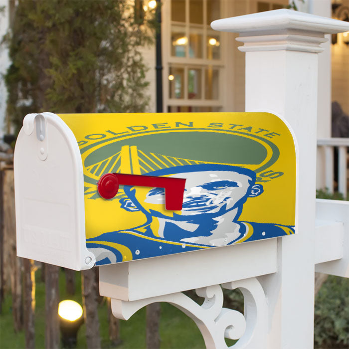 Stephen Curry Passion Illusration Magnetic Mailbox Cover 18" X 21" Outdoor Decor