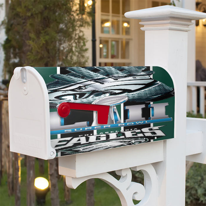 Super Bowl Lii Eagles Magnetic Mailbox Cover 18" X 21" Outdoor Decor