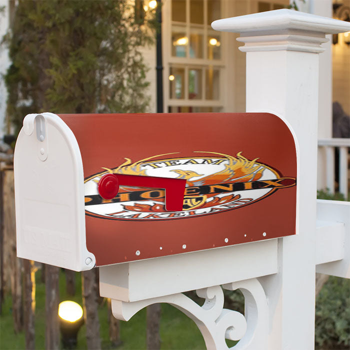 Team Phoening Lakeland Baseball Logo Red Magnetic Mailbox Cover 18" X 21" Outdoor Decor